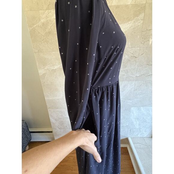 Madewell Alicia Midi Dress XS Black Stars, Witchy Whimsigoth, Dark Coquette NWT - Picture 9 of 13